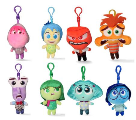 (Mis 0) DISNEY INSIDE OUT – Portachiavi Peluche 12cm c/Bagclip 8ass…x24
